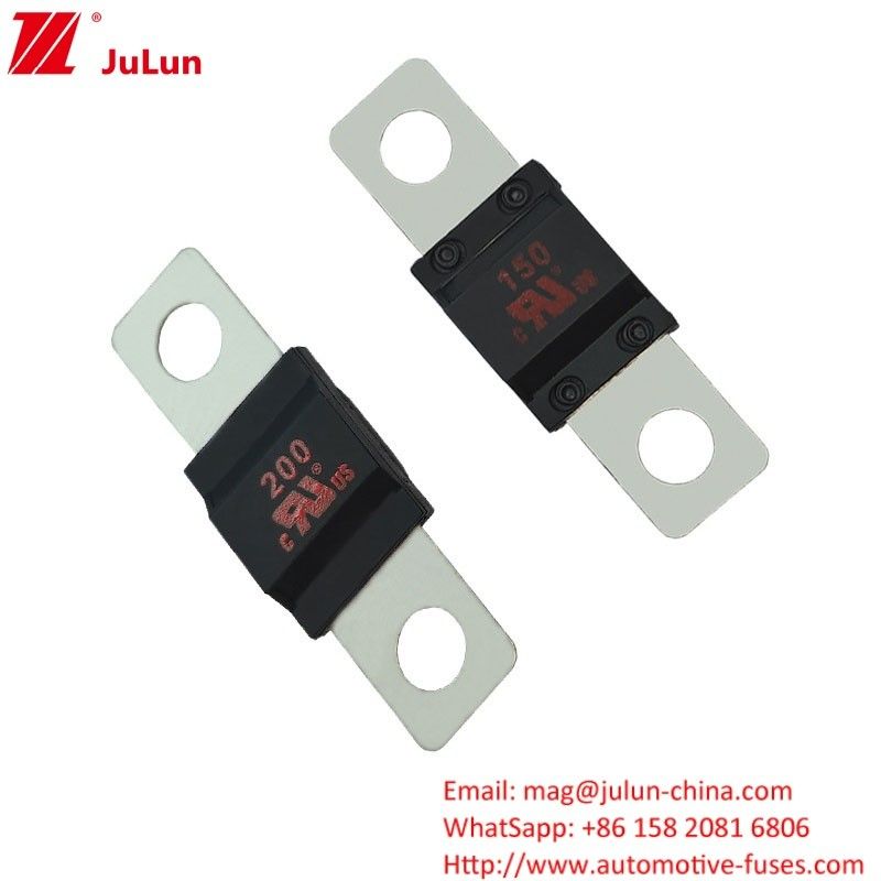 20A-300A Automotive blow fuse untuk sistem tenaga listrik dengan colokan garpu kecil paduan nikel perak
