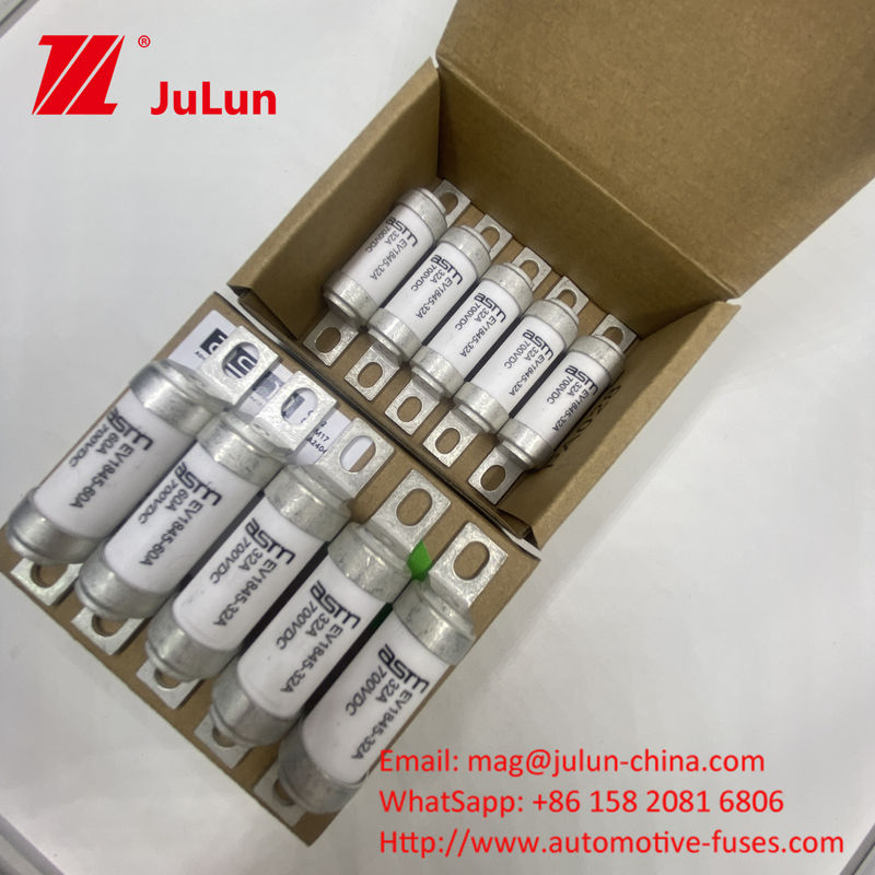 EV1845 20A 700VDC Bolt Fuse 5-150A untuk Kendaraan Listrik / HEV Screw Mount