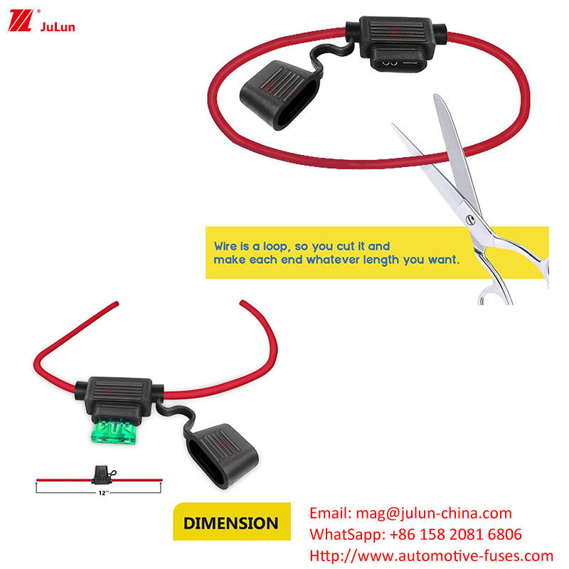 ANS / MIDI kecil manual Reset Automotive Fuse Holder 40 Amp Untuk kendaraan listrik yang aman