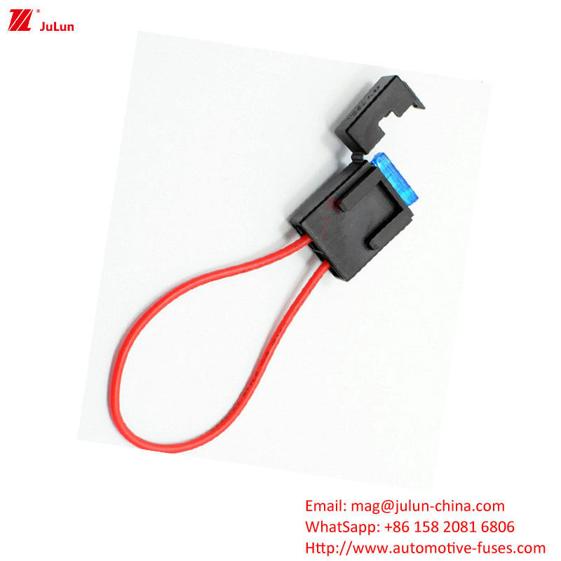 Plastik Shell Car Fuse Holder Bagian Otomotif Perlindungan Sirkuit Kontak Tembaga 30A-500A 32V
