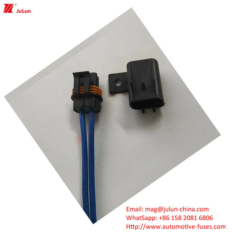 Plastik / Nylon Shell 32V Pemegang Sekring Kendaraan Listrik 30A-500A 1 Pole Manual Reset