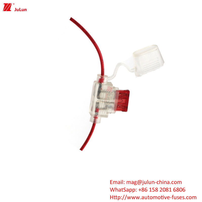 Eu UL Standard Fuse Holder / Box Ukuran Eksternal Pemutus Sirkuit Plastik / Nylon Housing Tegangan Nominasi Saat Ini 25A-80A 32V