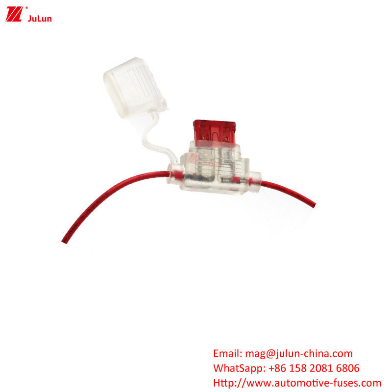 EU UL Standard Automotive Plug In Circuit Breaker Fuse Holder Tegangan Nominal 32V Arus 25A-80A Untuk Kendaraan Listrik