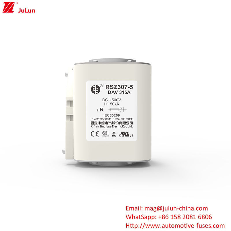 RSZ307-5-DAV 315A Ev Charger Adapter Kompatibel untuk 450A-1800A 1500VDC Energy Fuse