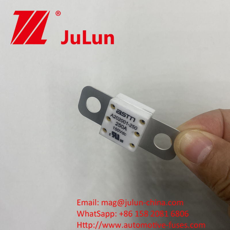250A 150VDC A202001 ASTM Fuse Keramik Otomotif untuk Car Charger Dan dll. Terbuat dari Keramik Tembaga Perak Kuarsa emas pasir