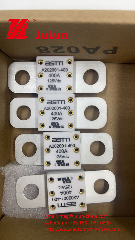 150VDC 500A A202001 Fuse Keramik Kendaraan Berkualitas ASTM dengan baterai penyimpanan energi mobil