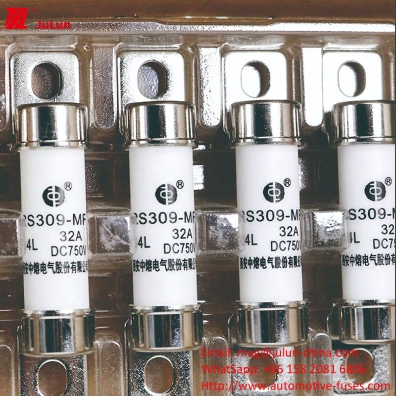 Fuse Kendaraan Listrik Energi 750VDC Jenis Terminal untuk 32A-35A -40A -50A Perlindungan EV HEV