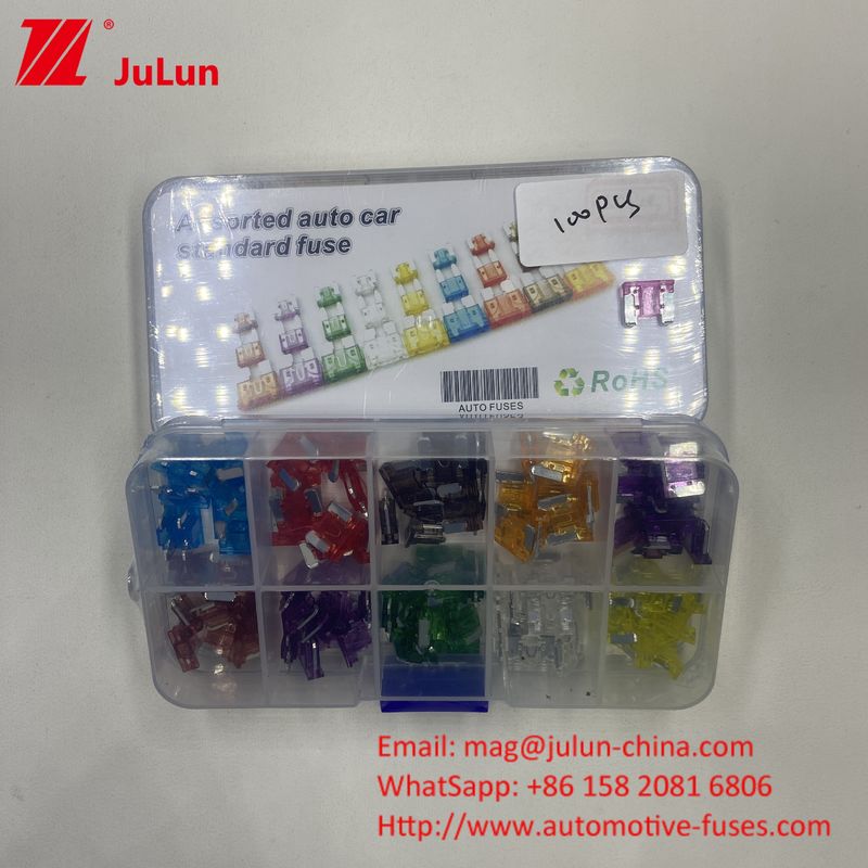 Maksimum arus 2-120A Fuse pisau otomotif 50A 32V 58V Untuk truk dan kendaraan offroad