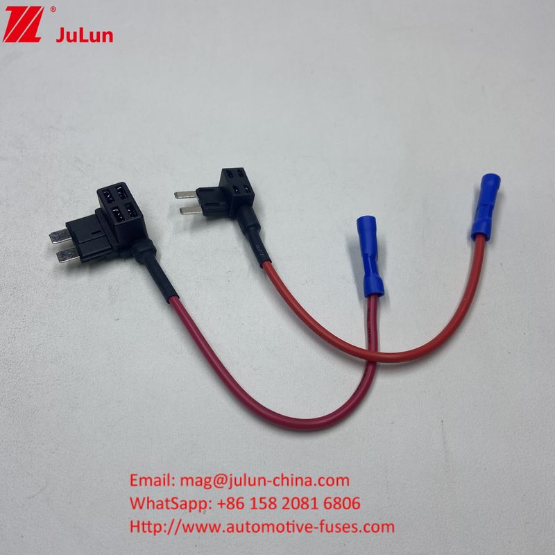 Adaptor Colokan Standar Mini Tap Car Fuse Holder 10A / 15A / 20A Kuningan Tin Plating Spiral sederhana