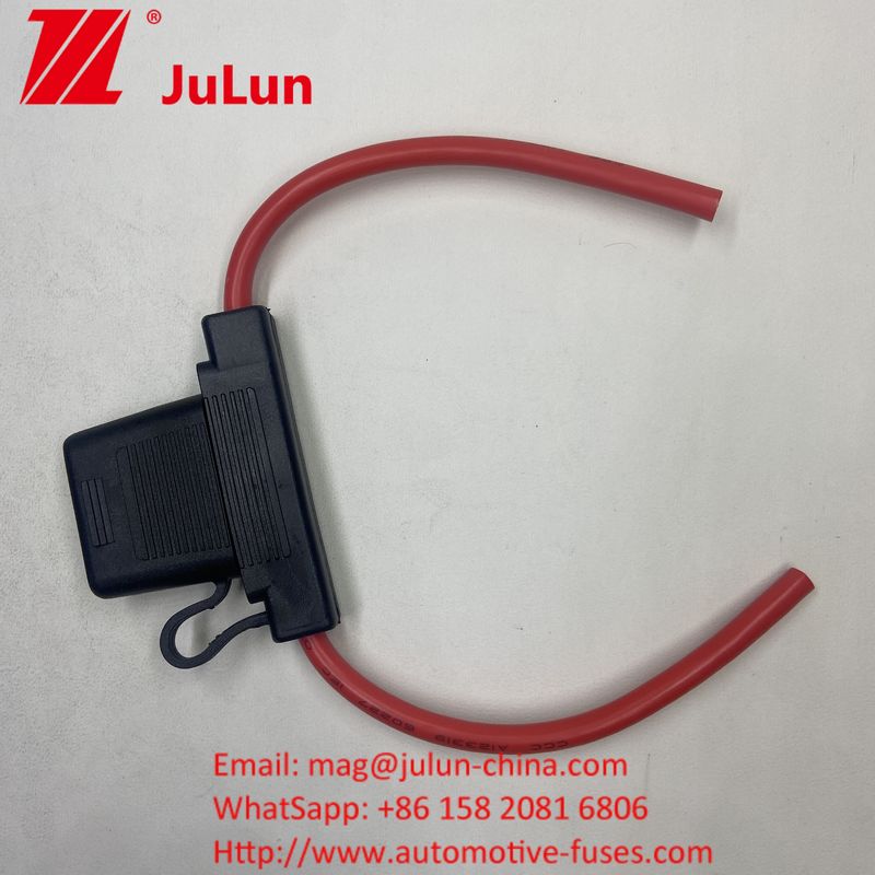 ATC/ATO Custom Inline Fuse Holder 14Awg 16Awg 18AWG 20AWG Kabel harness 80amp blade sekering otomotif sekering otomotif