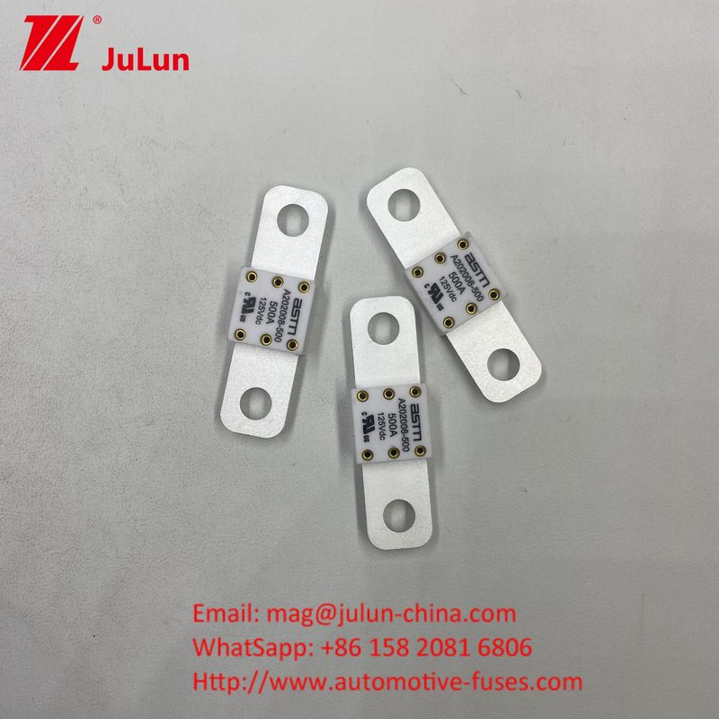 ASTM Fuse Kendaraan Listrik A202008 300A Fuse 125VDC Terminal Type AC Ev Charger Adapter Kompatibel Dengan Kapasitas Pemutus 20KA