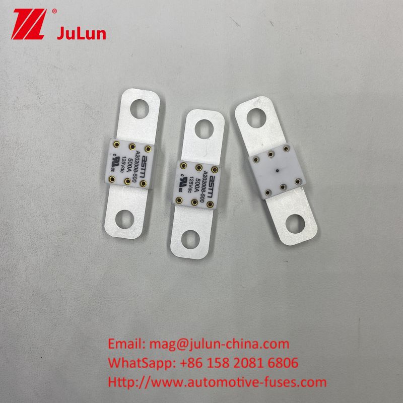 20KA Kapasitas Pemutus Kendaraan Listrik A202008 400A 125VDC ASTM Fuse Untuk Skenario Aplikasi Kapal