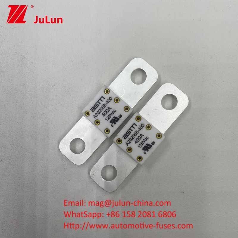 Fuse Pengisi Baterai Otomotif yang Kuat ASTM A202008 150A Baterai 125VD Dan Jarak Lubang 50,8mm