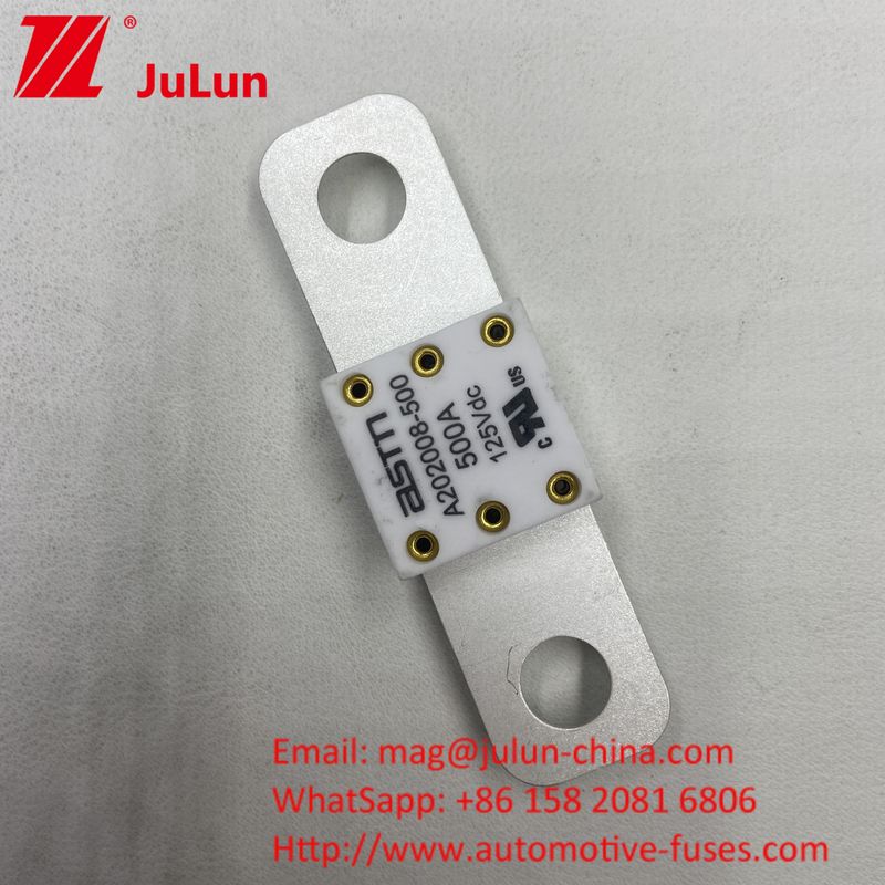 300A 125VDC ASTM M8 Bolt Car Battery Fuse Durable Long Lasting untuk aplikasi tugas berat