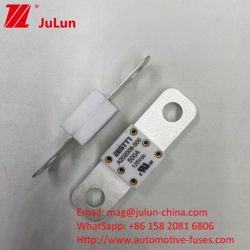 Ev Fuse Keramik A202008 250A 125VDC Adaptor Pengisi Daya Kompatibel Untuk Truk Mobil A202008 125VDC 100A 125A 150A 200A 250A 300A 400A 500A