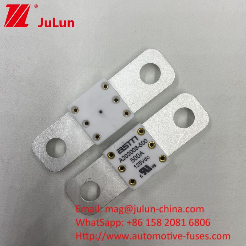 Profesional A202008 300A 125VDC Baterai Baterai Otomotif Baterai Baterai Fuse 100A 150A 200A 250A 300A 350A 400A 500A 20KA Kapasitas Pemutus