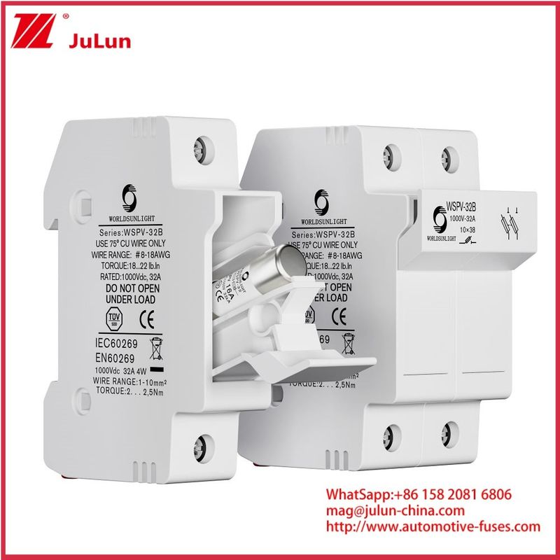 GPV 16A 1000VDC 20KA Fotovoltaic Tegangan Tinggi Fuse Keramik Tubular 10*38mm