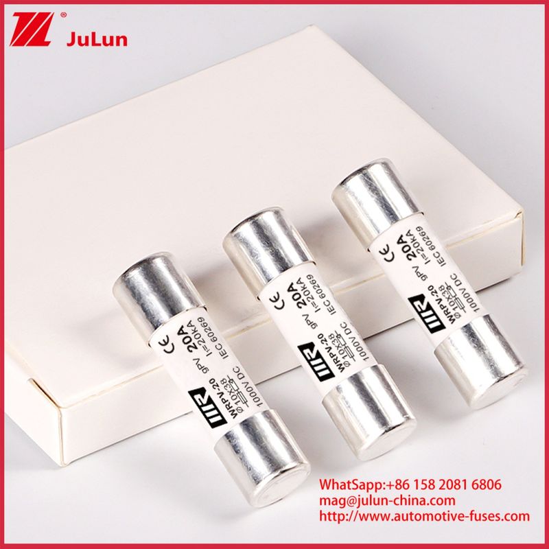 20A 1000DC 10*38 Keramik gPV Fuse Tegangan nominal Fotovoltaic tegangan tinggi pemegang fuse tabung