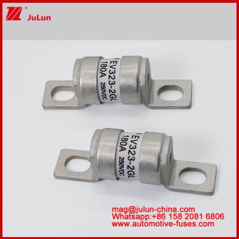 EV322-2GL 180A 250VDC Bolt Connection Structure Fuse Tubular Keramik Untuk Kendaraan Listrik M6 M8 Perbaikan Ukuran Kecil Kapasitas Patah Tinggi