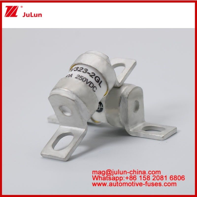 EV323-2GL 50A DC250VDC Fuse Keramik Tubular Strom Bolted Struktur Tahan Getaran Mechanical Shock EV atau HEV Ukuran Kompak Kendaraan Listrik Berkualitas Tinggi