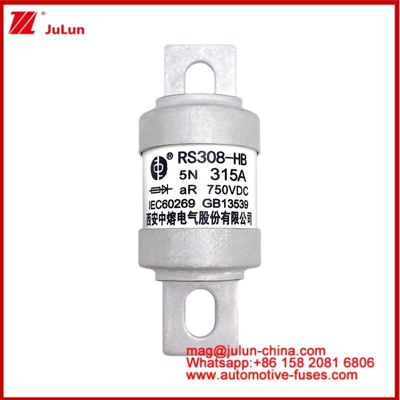Bolted M6 5N 315A AR 750VDC-1 Kendaraan listrik Fuse Traction Caremic Tubular Power Conversion Energy Storage Onboard Charger