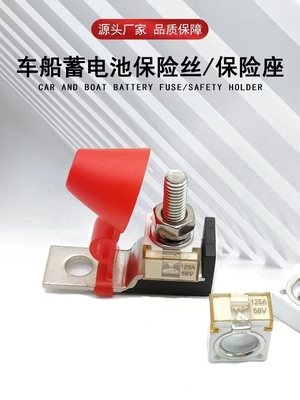 Baterai Mobil Dan Perahu Fuse 58V 200A, Pemegang Fuse Persegi Keramik Untuk RV Yacht Crane
