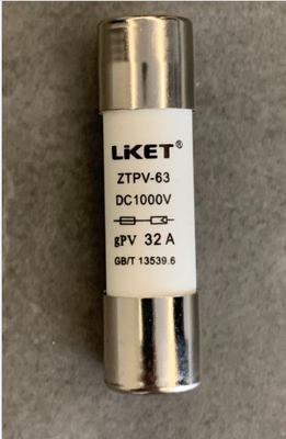 63A 1000VDC Solar Fuse PV F - 14x51mm Rentang suhu -50-105°C