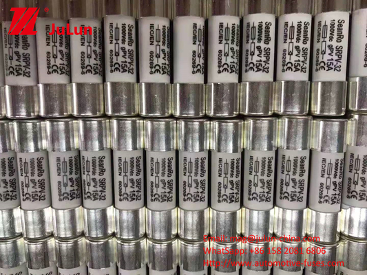 Pemegang sekering surya PV silinder dengan 10x38mm untuk tangki penyimpanan panel surya 50A 1000VDC