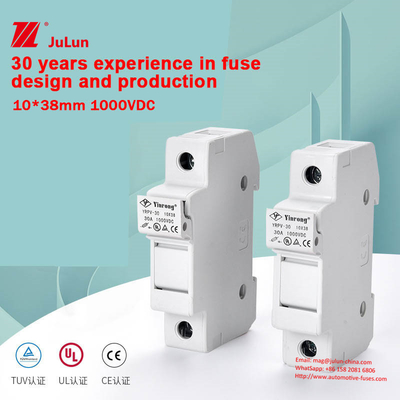 Dc Guide Type Solar PV Fuse 10A Perlindungan IP20 Berkualitas Cepat