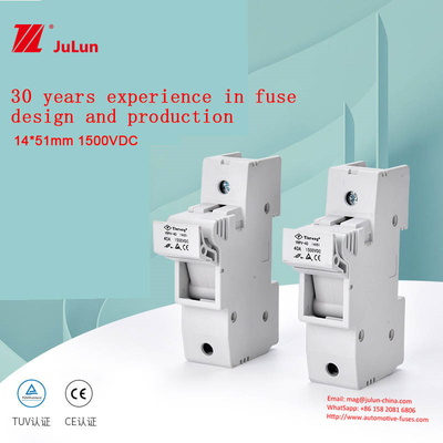Fotovoltaic 20g Keramik Solar PV Fuse Holder Dengan F Untuk Sistem PV Efisien Listrik