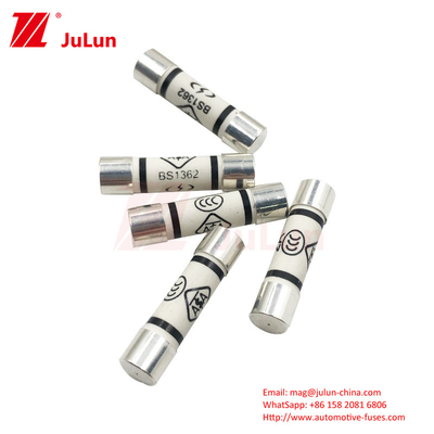 ASTA BS1362 SS167 Fuse Keramik Automotive yang Sesuai Dengan Desain Tubular Kepala Flat