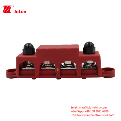 4-Stud Distribusi Blok 62.5A Nominasi arus resistensi suhu tinggi M8 M10 Per kolom