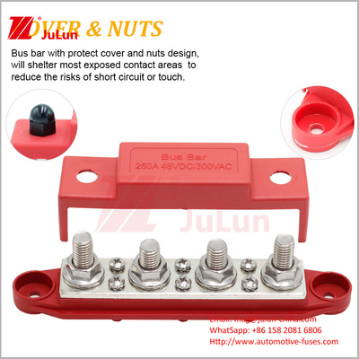 Wiring Stud Merah Hitam 4-Stud M8 M10 Konektor Listrik Untuk Mobil Yacht Dan Steamer