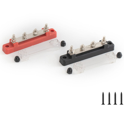 Post Battery Power Distribution Terminal Blok 250AMP Otomatis Marinir Busbar Listrik 4 Stud 5/16 
