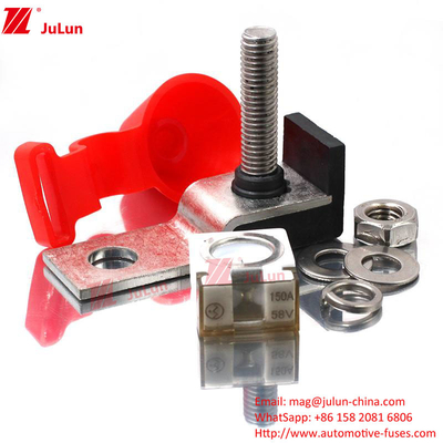2-Posisi Terminal 60A-300A Fuse Holder Single Stud M8 Compact Nomor Battery Fuse