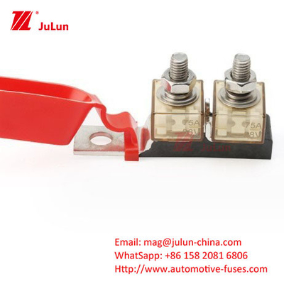 2 Posisi Terminal Fuse Holder Single Stud M8 Compact Rated Battery Fuse 60A-300A