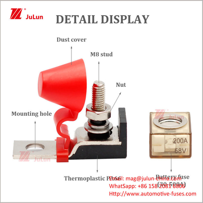 Baterai Kolom Energi Baru Kendaraan Listrik Storage RV Camper Square MRBF Fuse Holder Pool Fuse Holder