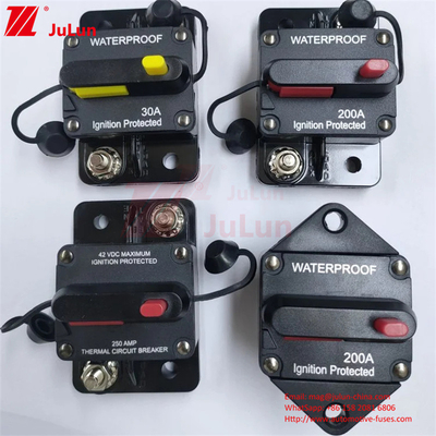 300A RV pemutus sirkuit 48V Motor Fuse Inverter Marine Overload Protector Reset pemutus sirkuit