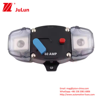 Perlindung Overload Boat Automotive 12-48 VDC 30A-300A Pemegang Sekring Mobil Stereo Terminal Inline Circuit Breaker