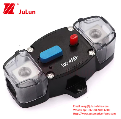 Manual Reset 0-8 Gauge 12-48 Volt 200 Amp Pemutus Sirkuit Dengan Trolling Mobil Stereo Audio Inline Fuse Block Holders Inver