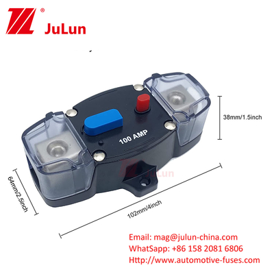 Kendaraan 8 12-48V 30A-300A pemutus sirkuit Mobil Audio Waterproof Power Protection Fuse Pemutus sirkuit Manual Reset Circuit