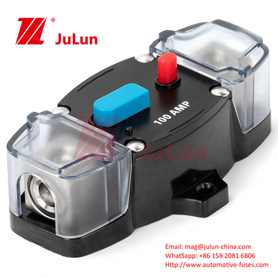 Perbaikan sabuk pengaman audio mobil 30A ~ 150A Fuse Seat Self-Recovery Breaker