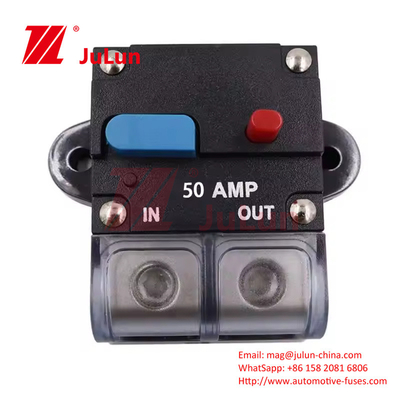 Kualitas Baik Mobil Audio Modifikasi 120A 48VDC Bisa Double Circuit Breaker High Current Overload Protector 100A Bisa Resto