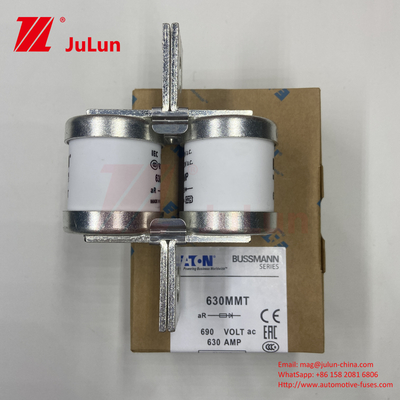 Fuse Keramik Mobil 690V Dengan Pemasangan Plat Twin Bolt 630A 630MMT