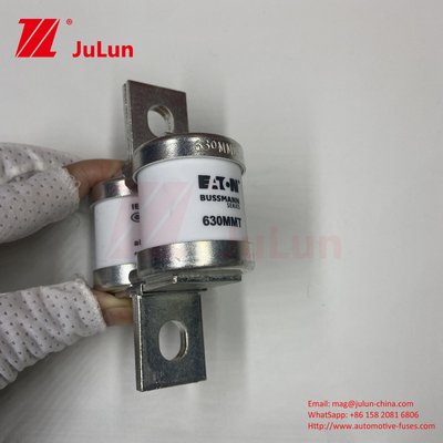 BUSSMANN 630MMT 690V Keramik Tembaga Twin Flat Plate Bolt Type Fuse Untuk Otomotif