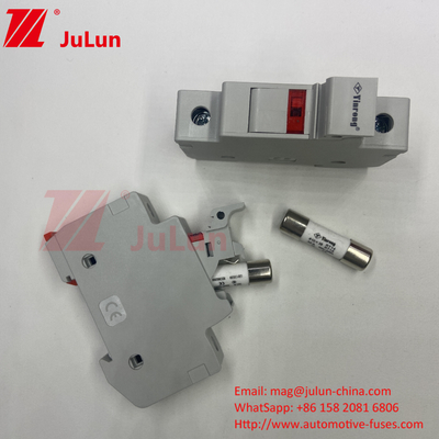 10x38mm 32A Silver Element Solar Fuse Untuk Photovoltaic RT18-32X 10*38mm Cylindrical Fuse Holder Dengan 32A 690V Low