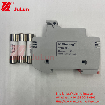 Pabrik Profesional BYPV-18 1pole 16a 1000v Dc Din Rail Fuse Holder Dengan 1500v Dc Fuse Untuk Surya