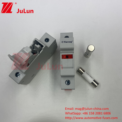 Fuse PV Surya Untuk Proteksi Kotak Bus Fuse PV DC 1000V 6A 10A 15A 20A 25A 30A Tegangan Tinggi Untuk Surya