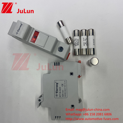 1000VDC 30kA Keramik Solar PV Fuse 10*38 DC Solar Energy PV Solar Fuse Base Dan 1000V Fuse 15A 20A 25A 30A 32A