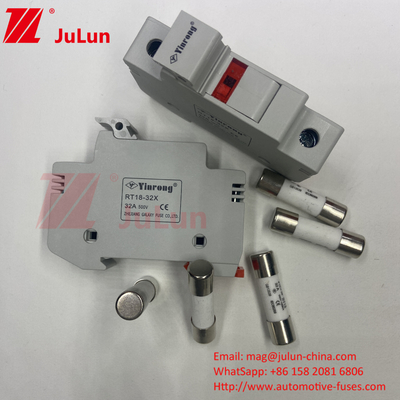 Silver Element Solar PV Fuse Untuk IEC60269.6 Standar Din Guide Fuse Holder